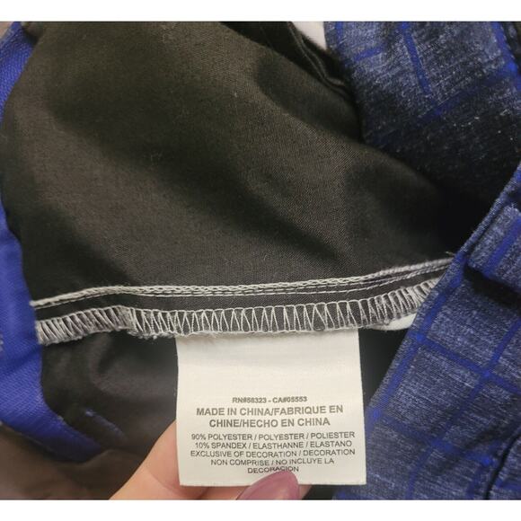 Nike Men’s Dri-Fit Golf Shorts Blue Check Tour Performance Size 32 EUC - Picture 6 of 8